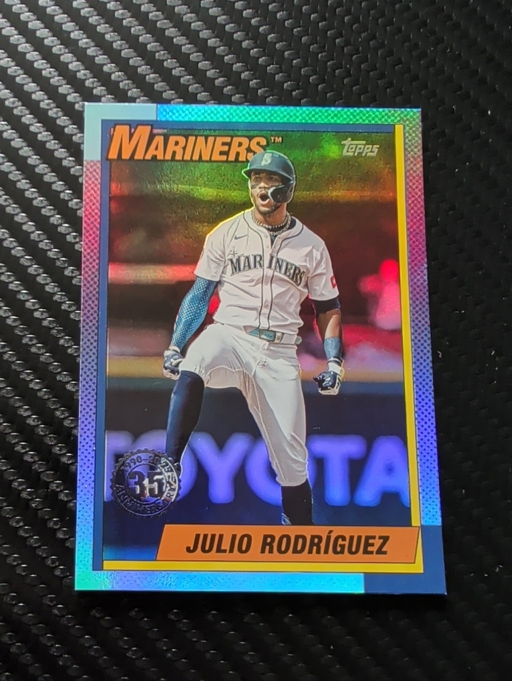 2025 Topps Update - 35th Anniversary Julio Rodriguez U90-3 Rainbow Foil